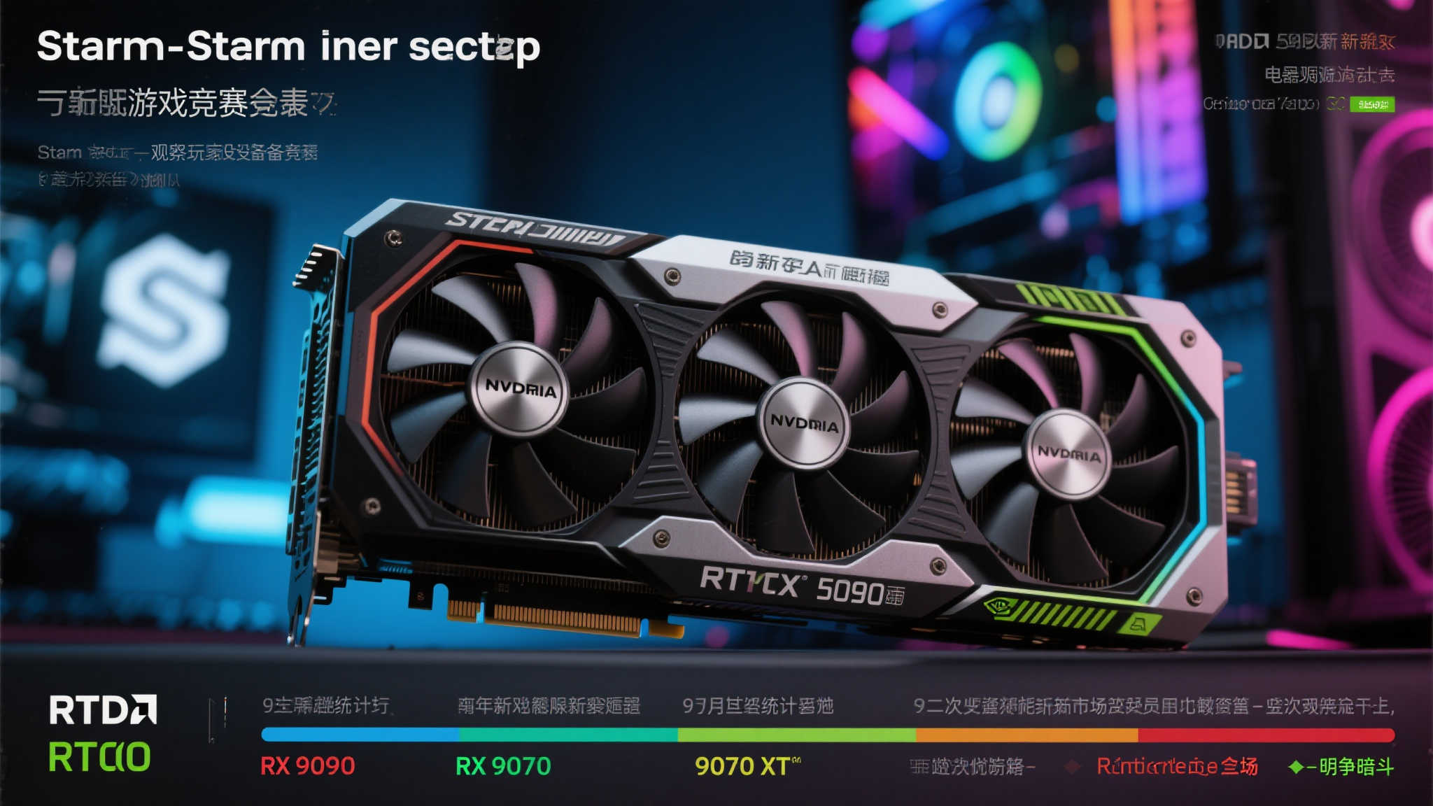 土豪扎堆！RTX 5090现身Steam硬件榜，RX 9070 XT仍无踪影